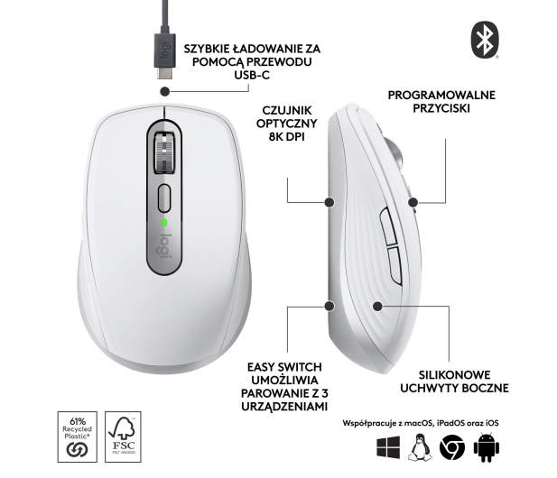LOGITECH MX Anywhere 3S Jasnoszary 910-006930 - 1145834 - zdjęcie 10